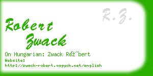 robert zwack business card